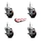 Service Caster 3.5 High Temp Glass Filled Nylon 7/16'' Grip Ring Stem Caster Set Brake, 4PK SCC-GR20S3514-GFNSHT-TLB-716138-4 - alternate 3